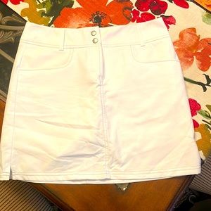 Adidas Climacool Zippered wide waisted & belt loops Golf Skort / Skirt White S 2